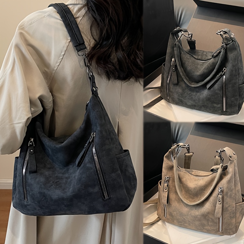 Women Bags Golden - Vintage Synthetic Faux Leather Handbag with
