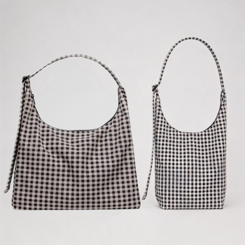 Women'S Work Bags Designer - Designer Checkered Shoulder Bag,Black And White