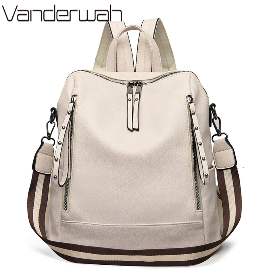 Women'S Bags Going Out - Brand Luxury Backpacks Soft Leather Waterproof