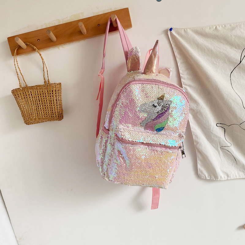 Sequin Unicorn Backpack Pink S - Women'S Bags Going Out 评论和价格