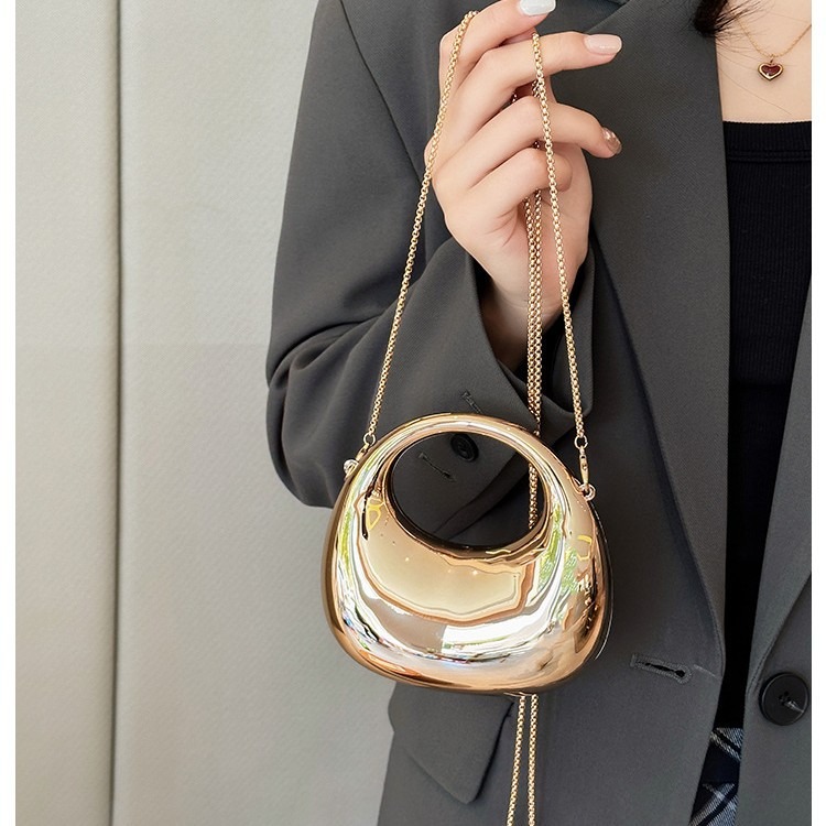 Mini Golden Evening Bag Purses - Women Bags Golden 评论和价格