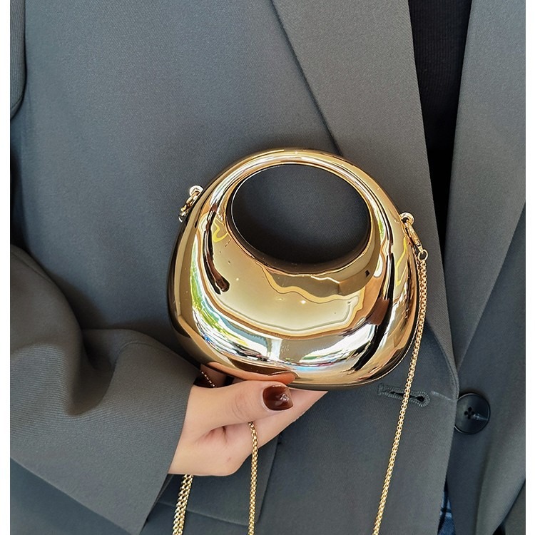 Mini Golden Evening Bag Purses - Women Bags Golden 评论和价格