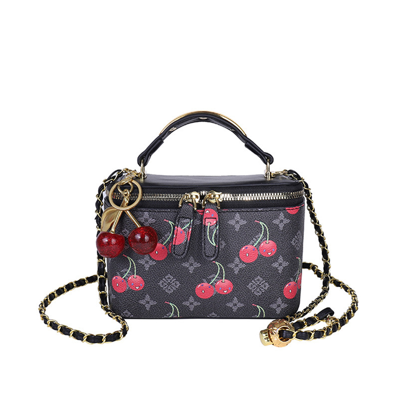 Cherry print mini square box b - Women Bags Zadig 评论和价格