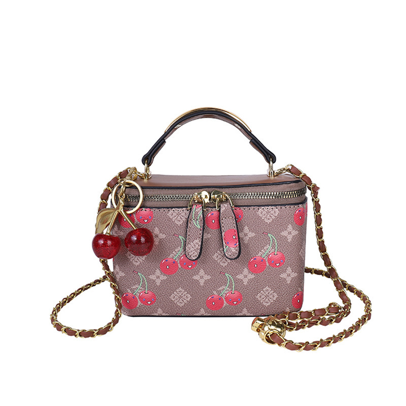Cherry print mini square box b - Women Bags Zadig 评论和价格
