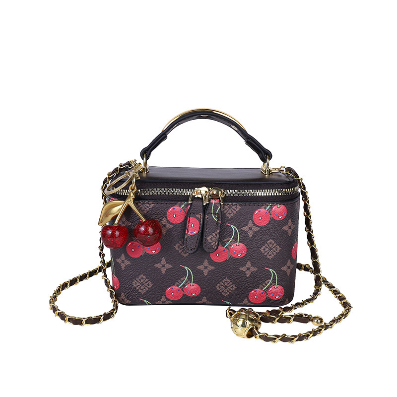 Cherry print mini square box b - Women Bags Zadig 评论和价格