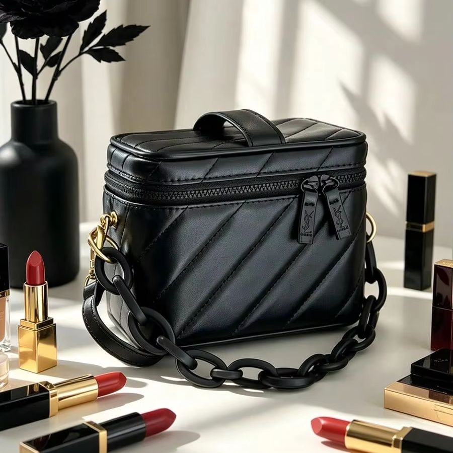 YSL Black Chevron Leather Squa - Women'S Ysl Bags Crossbody 评论和价格
