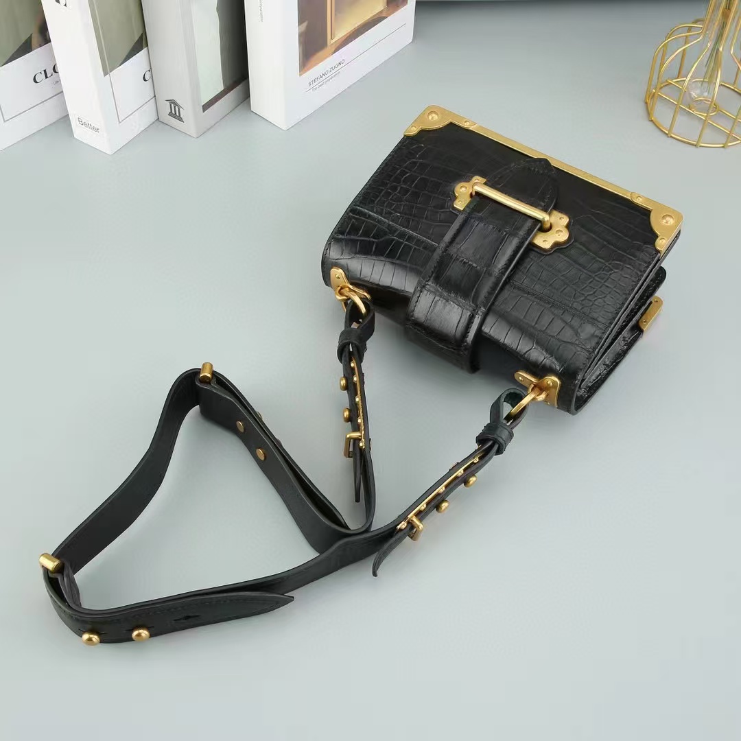 100% Genuine Crocodile Skin Cr - Women Bags Golden 评论和价格