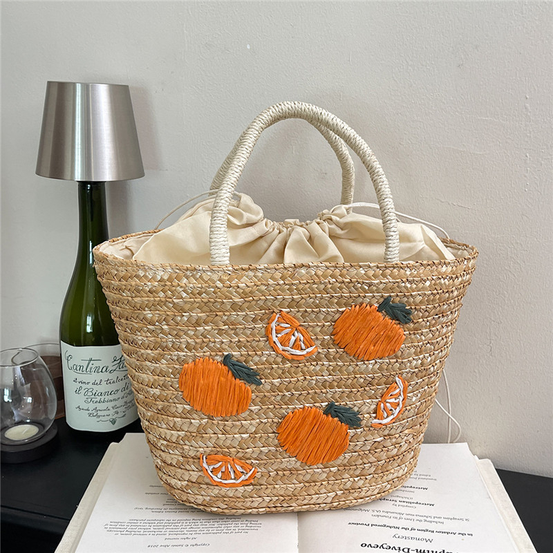 New Straw Fruit Embroidery Str - Women Bags Discount 评论和价格
